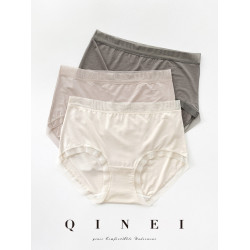 QINEI七內 80支莫代爾內褲女薄款夏裸感透氣膚色大碼包臀三角褲