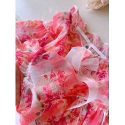 甜美蝴蝶結網紗中高腰大碼花邊內褲女200斤胖MM斬男純欲風裙擺褲