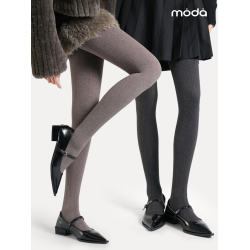 秋冬美拉德棕咖色壓力打底褲襪女薄絨顯瘦美腿純色百搭連褲襪加絨