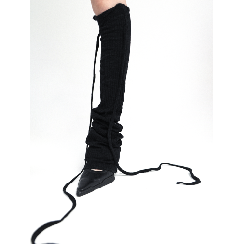 SS2L23秋冬時尚y2k千禧辣妹純色針織微喇綁帶襪套堆堆襪女ins潮 SS2L23秋冬時尚y2k千禧辣妹純色針織微喇綁帶襪套堆堆襪女ins潮