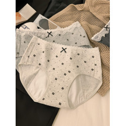 防側漏生理期女士內褲女2025新款純棉抗菌全棉襠中腰月經期三角褲