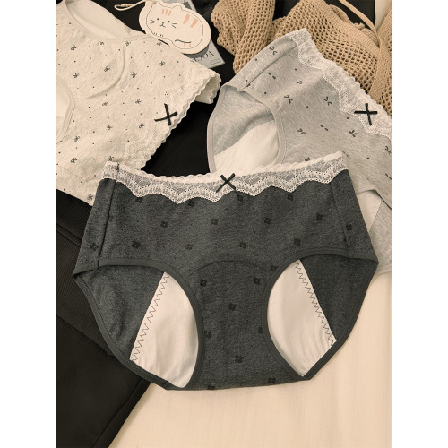 防側漏生理期女士內褲女2025新款純棉抗菌全棉襠中腰月經期三角褲 防側漏生理期女士內褲女2025新款純棉抗菌全棉襠中腰月經期三角褲