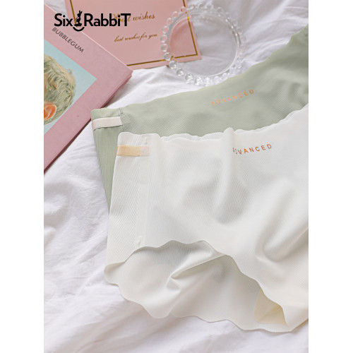 六衹兔子一片式無痕冰絲內褲女抑菌透氣底襠中腰包臀薄款三角褲 六衹兔子一片式無痕冰絲內褲女抑菌透氣底襠中腰包臀薄款三角褲