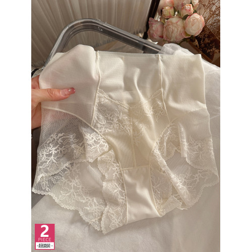 青澁甜妹~高腰收腹蕾絲性感勾人三角褲大碼內褲女短褲2025新夏薄 青澁甜妹~高腰收腹蕾絲性感勾人三角褲大碼內褲女短褲2025新夏薄