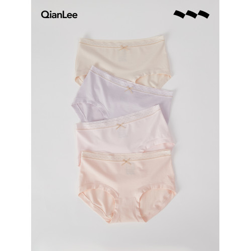 QianLee內褲女純棉全棉襠抗菌中腰包臀短褲女生三角褲新疆長絨棉 QianLee內褲女純棉全棉襠抗菌中腰包臀短褲女生三角褲新疆長絨棉