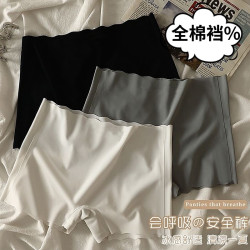 冰絲無痕安全褲防走光內褲女夏薄款內搭舒適全棉襠打底四角平角褲