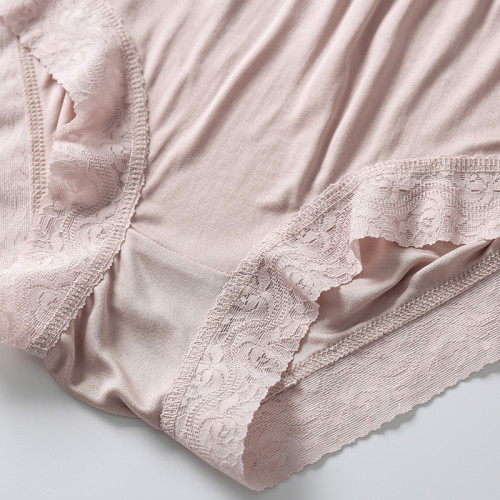 新款真絲女中腰內褲桑蠶絲蕾絲花邊透氣無痕寬松大碼平角內褲女薄 新款真絲女中腰內褲桑蠶絲蕾絲花邊透氣無痕寬松大碼平角內褲女薄