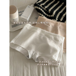 7A級抑菌新疆棉女士內褲抗菌柔軟舒適精梳棉女生中腰運動平角褲