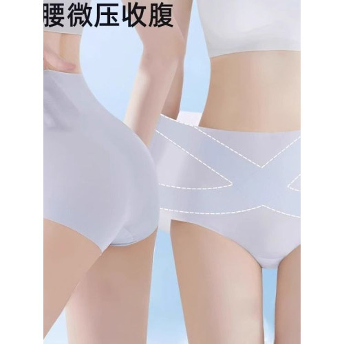 冰繃帶經典冰絲無痕內褲女夏季薄款收腹提臀塑身舒適抑菌高腰內褲 冰繃帶經典冰絲無痕內褲女夏季薄款收腹提臀塑身舒適抑菌高腰內褲