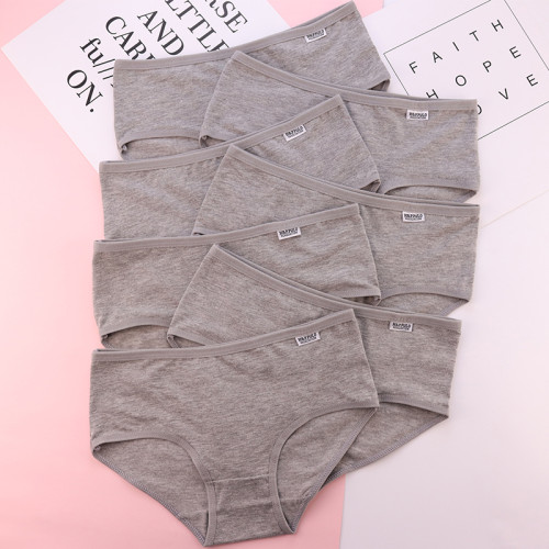 7條盒裝純黑白灰少女生內褲女全棉100%簡約舒適中低腰純棉三角褲 7條盒裝純黑白灰少女生內褲女全棉100%簡約舒適中低腰純棉三角褲