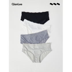 冰絲內褲女純棉襠中腰低腰三角褲舒適無痕女生少女短褲夏薄款透氣