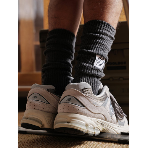 潮牌男士高幫高筒布標小腿襪個性雙針堆堆襪白色日系潮流長筒長襪 潮牌男士高幫高筒布標小腿襪個性雙針堆堆襪白色日系潮流長筒長襪