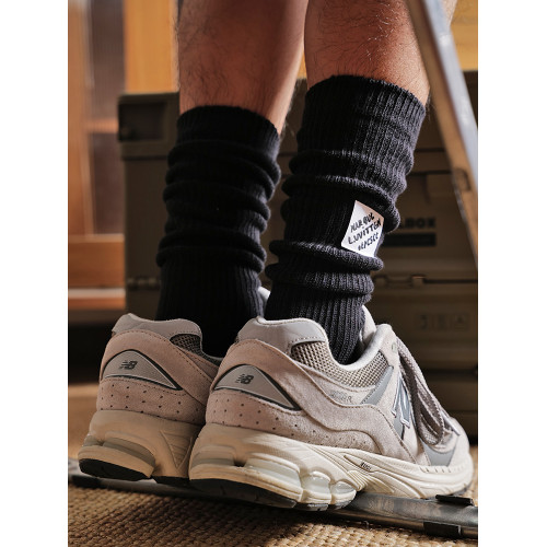 潮牌男士高幫高筒布標小腿襪個性雙針堆堆襪白色日系潮流長筒長襪 潮牌男士高幫高筒布標小腿襪個性雙針堆堆襪白色日系潮流長筒長襪