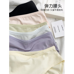 健丹鳥內褲女士純棉抗菌襠純色簡約中腰甜美少女夏季新款三角短褲