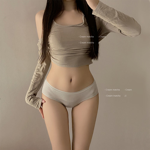 4條無痕內褲女純棉抗菌全棉女生中低腰提臀簡約色系女士三角褲頭 4條無痕內褲女純棉抗菌全棉女生中低腰提臀簡約色系女士三角褲頭