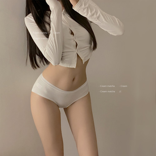 4條無痕內褲女純棉抗菌全棉女生中低腰提臀簡約色系女士三角褲頭 4條無痕內褲女純棉抗菌全棉女生中低腰提臀簡約色系女士三角褲頭