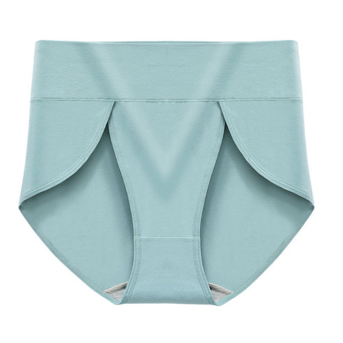 女士內褲純棉高腰收腹抑菌石墨烯不夾腿開叉大碼透氣高彈力三角褲
