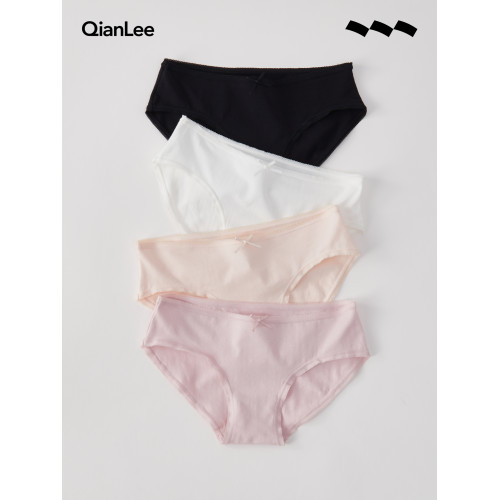 QianLee內褲女純棉全棉襠透氣低腰女生三角褲夏薄款短褲少女學生 QianLee內褲女純棉全棉襠透氣低腰女生三角褲夏薄款短褲少女學生