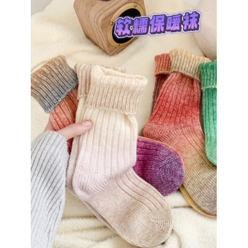 彩色紥染漸變色羊毛襪子女潮網紅款加絨冬季保暖設計感ab版堆堆襪 彩色紥染漸變色羊毛襪子女潮網紅款加絨冬季保暖設計感ab版堆堆襪