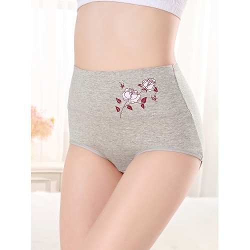 4條裝內褲女士純棉高腰收腹褲産後提臀塑身中腰大碼性感三角褲頭 4條裝內褲女士純棉高腰收腹褲産後提臀塑身中腰大碼性感三角褲頭