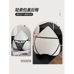 六衹兔子性感純欲內褲女純棉底襠輕薄透氣法式復古蕾絲半透三角褲