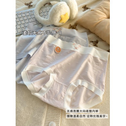 大碼高腰莫代爾內褲女士胖mm女生純棉7A抑菌襠可愛少女高彈三角褲