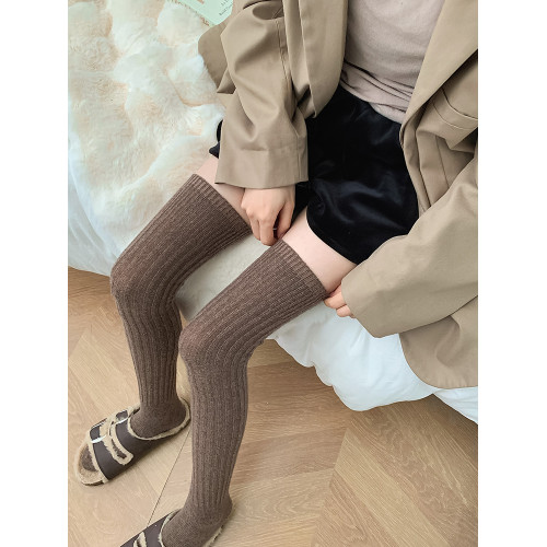 長筒大腿襪子女秋冬季加厚保暖配靴子高筒襪黑色過膝羊毛小腿襪 長筒大腿襪子女秋冬季加厚保暖配靴子高筒襪黑色過膝羊毛小腿襪