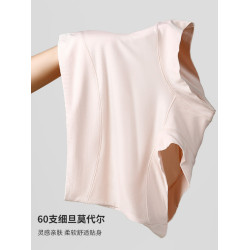 莫代爾內褲女平角無痕100%純棉襠中高腰收腹大碼胖mm四角褲加長襠