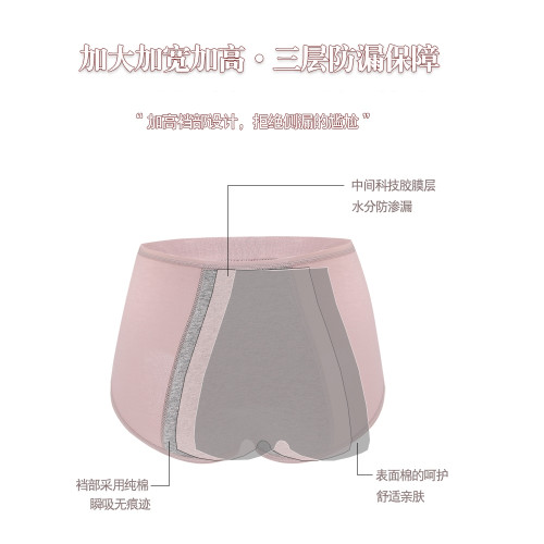 生理期內褲女士純棉中腰姨媽純棉襠防側漏安全專用大碼胖mm衛生褲 生理期內褲女士純棉中腰姨媽純棉襠防側漏安全專用大碼胖mm衛生褲