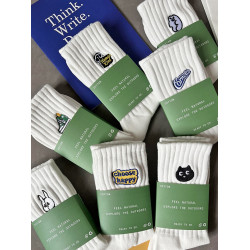 5雙裝襪子男女純棉潮刺綉ins春夏中長筒防臭個性學生運動籃球襪子