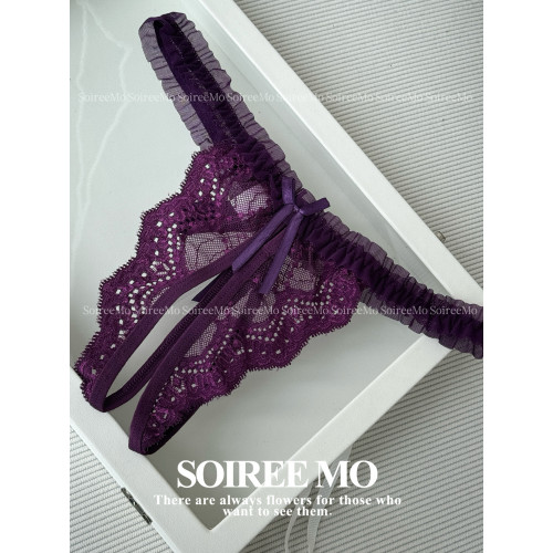 Soiree Mo 給你的性感屁穿上漂亮的小丁字褲 蕾絲免脫丁字褲 Soiree Mo 給你的性感屁穿上漂亮的小丁字褲 蕾絲免脫丁字褲