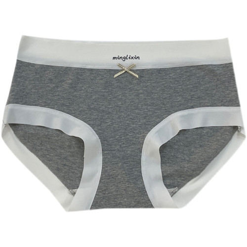 內褲女純棉抗菌襠中腰少女無痕女生透氣日系學生黑白色三角短褲頭 內褲女純棉抗菌襠中腰少女無痕女生透氣日系學生黑白色三角短褲頭