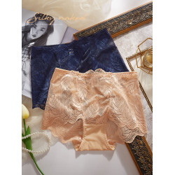 4條 內褲女蕾絲純欲中高腰收腹提臀性感女士短褲新款收小肚子純棉