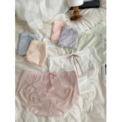 裸感純欲無痕少女內褲高開叉透氣棉檔冰絲涼感中腰包臀女士三角褲