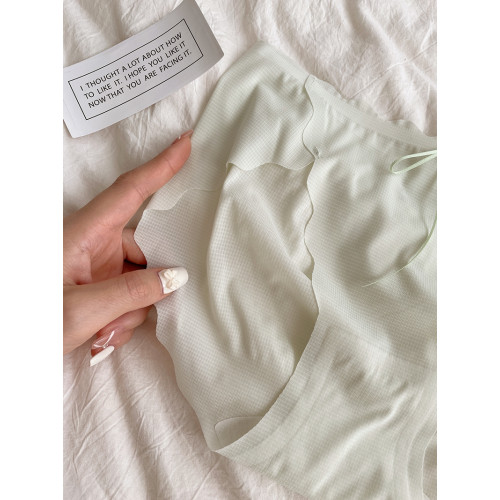 裸感純欲無痕少女內褲高開叉透氣棉檔冰絲涼感中腰包臀女士三角褲