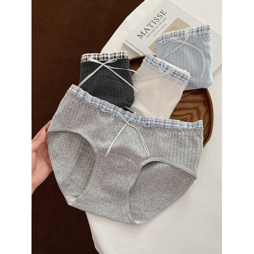 清新漫調~女生中腰透氣舒適內褲女款純棉2026新款三角褲不夾屁屁