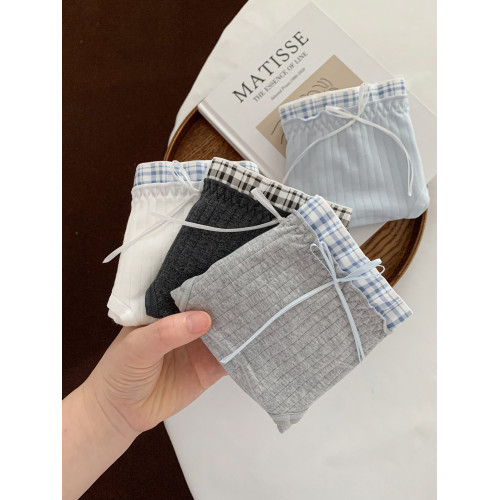 清新漫調~女生中腰透氣舒適內褲女款純棉2026新款三角褲不夾屁屁