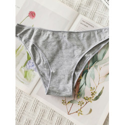 純色簡約全棉透氣大學生三角褲瑜珈運動無痕低腰半包臀純棉內褲女