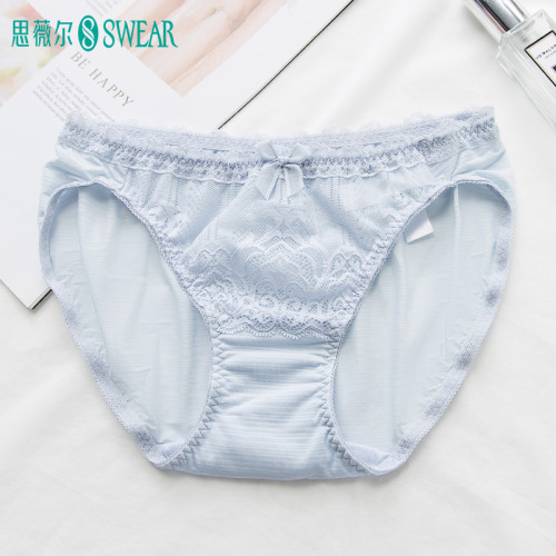 SWEAR/思薇爾新款超薄透氣舒適蕾絲低腰三角褲 S1030245