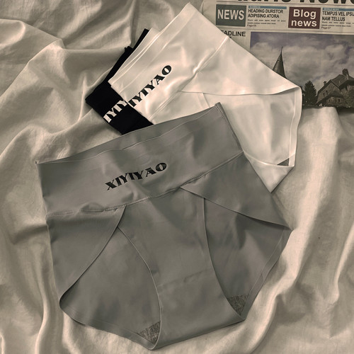 無痕高腰內褲女冰絲收腹純棉襠夏季超薄透氣大碼少女士三角黑白灰 無痕高腰內褲女冰絲收腹純棉襠夏季超薄透氣大碼少女士三角黑白灰