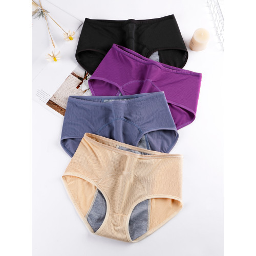 冰絲生理褲鏤空透氣月經期內褲女前後防漏加大碼姨媽三角衛生褲 冰絲生理褲鏤空透氣月經期內褲女前後防漏加大碼姨媽三角衛生褲