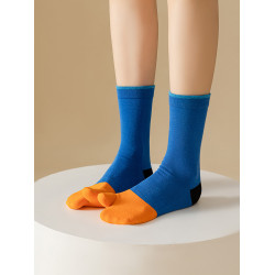 男女二趾襪分趾襪兩指襪棉襪中筒襪吸汗分指襪春秋tabi撞色腳趾襪