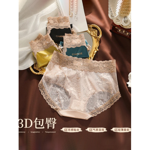 復古輕奢蕾絲女士內褲中高腰無痕大碼2025新款純欲性感女生三角褲 復古輕奢蕾絲女士內褲中高腰無痕大碼2025新款純欲性感女生三角褲