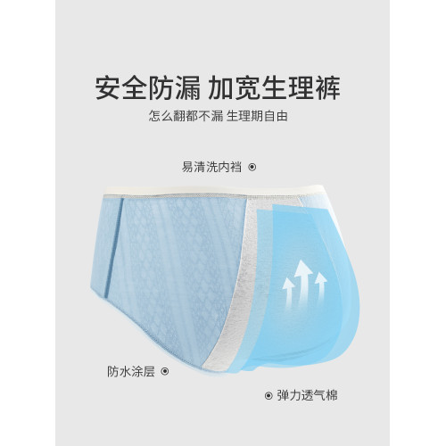 古今@生理內褲女士純棉抑菌襠月經期專用防側漏姨媽褲2025夏新款 古今@生理內褲女士純棉抑菌襠月經期專用防側漏姨媽褲2025夏新款