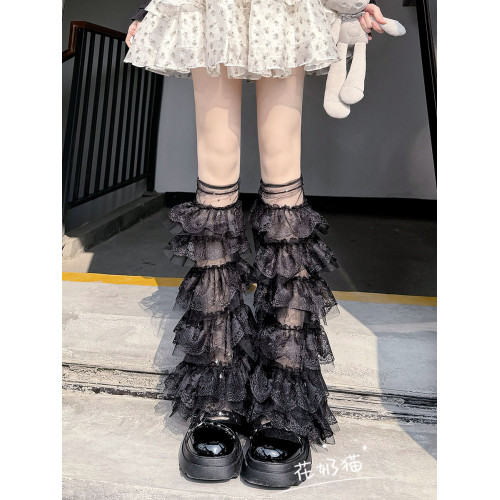 蕾絲腿套女夏天薄款仙氣甜美純欲風日系花邊星星襪套lolita小腿襪 蕾絲腿套女夏天薄款仙氣甜美純欲風日系花邊星星襪套lolita小腿襪