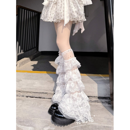 蕾絲腿套女夏天薄款仙氣甜美純欲風日系花邊星星襪套lolita小腿襪 蕾絲腿套女夏天薄款仙氣甜美純欲風日系花邊星星襪套lolita小腿襪