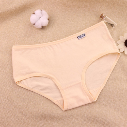 10條少女全棉100％透氣內褲女純棉黑白灰膚中低腰學生簡約三角褲
