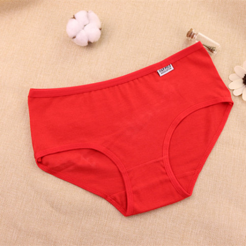 10條少女全棉100％透氣內褲女純棉黑白灰膚中低腰學生簡約三角褲