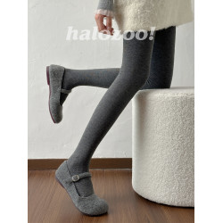 深灰色連褲襪女秋冬季加絨加厚微壓顯瘦菸灰平紋打底褲襪子壓力襪