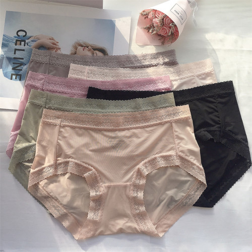 鉑金蠶絲內褲女冰絲款透氣中高腰無痕抗菌100%桑蠶絲內襠三角褲頭 鉑金蠶絲內褲女冰絲款透氣中高腰無痕抗菌100%桑蠶絲內襠三角褲頭